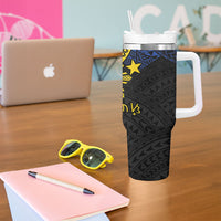 Philippines Heritage Baybayin Mix Polynesian Tumbler With Handle