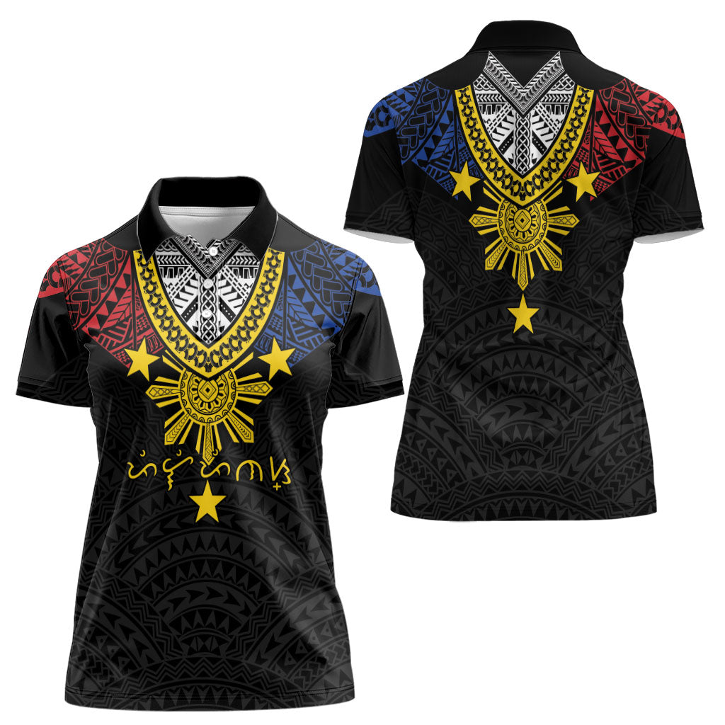 Philippines Heritage Baybayin Mix Polynesian Women Polo Shirt