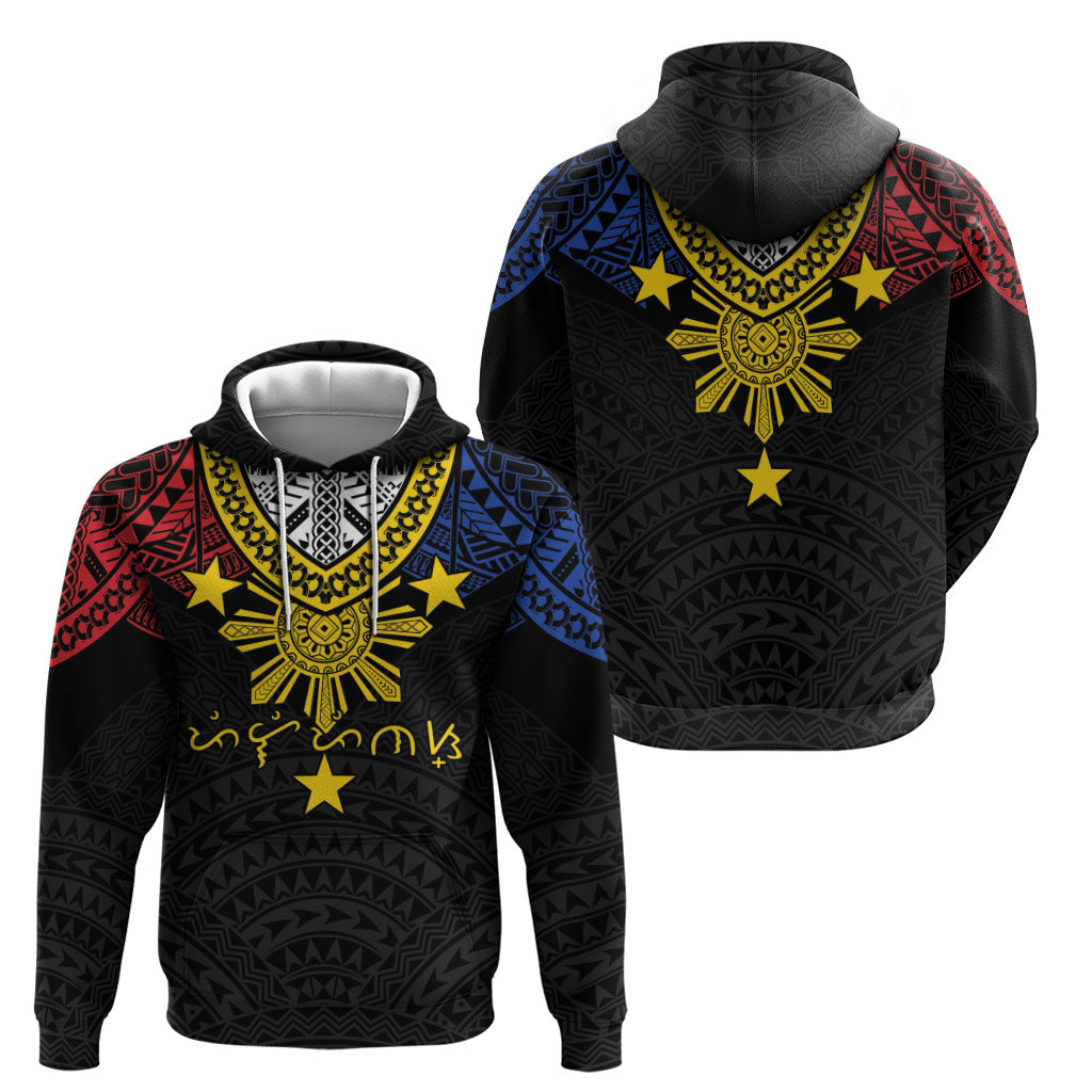 Philippines Heritage Baybayin Mix Polynesian Zip Hoodie