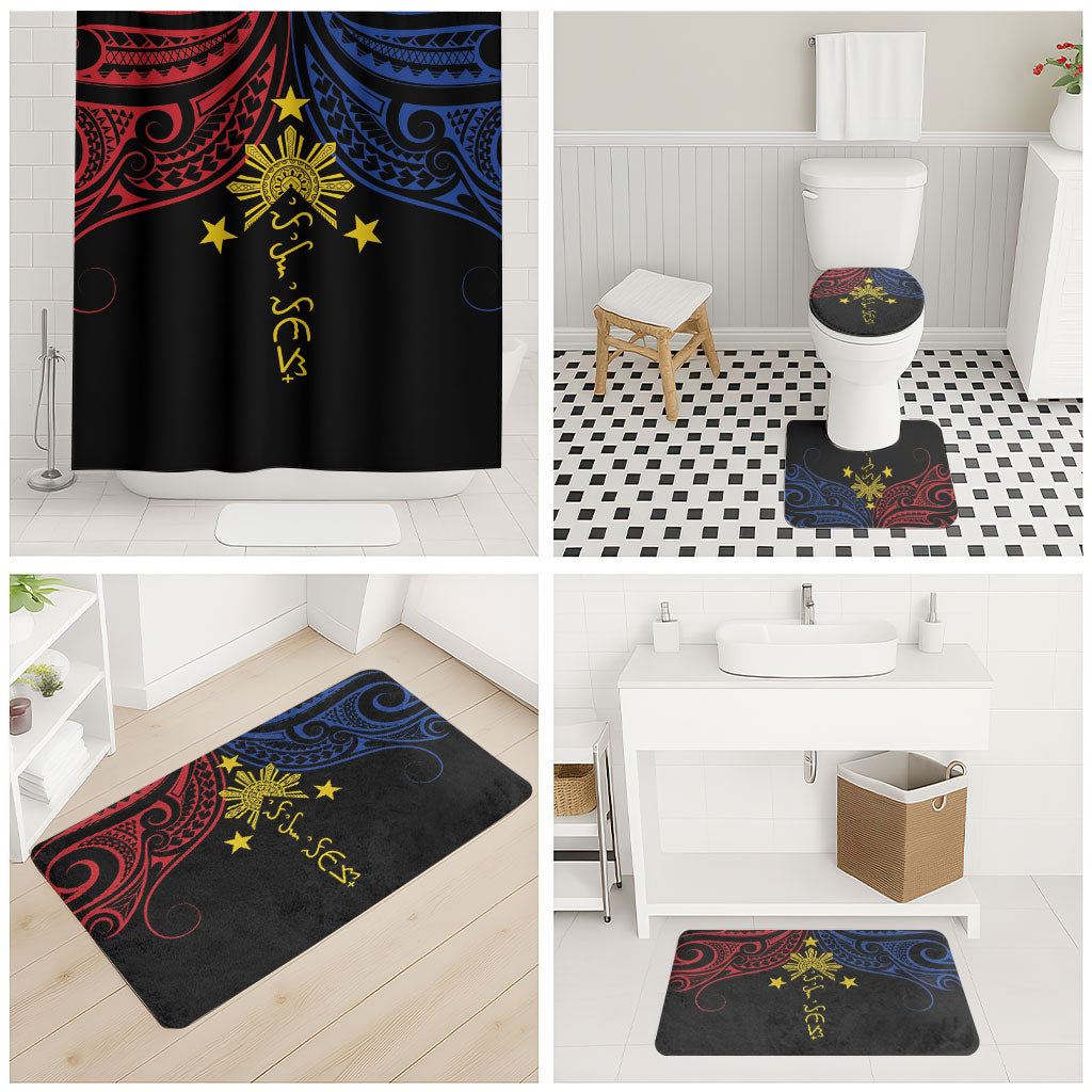 Philippines Heritage Bathroom Set Baybayin Philipinas Sun