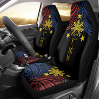 Philippines Heritage Car Seat Cover Baybayin Philipinas Sun
