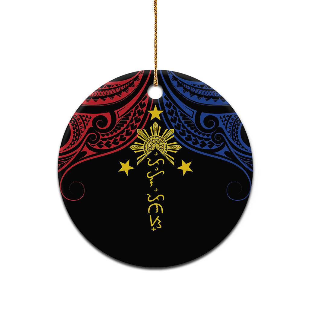 Philippines Heritage Ceramic Ornament Baybayin Philipinas Sun