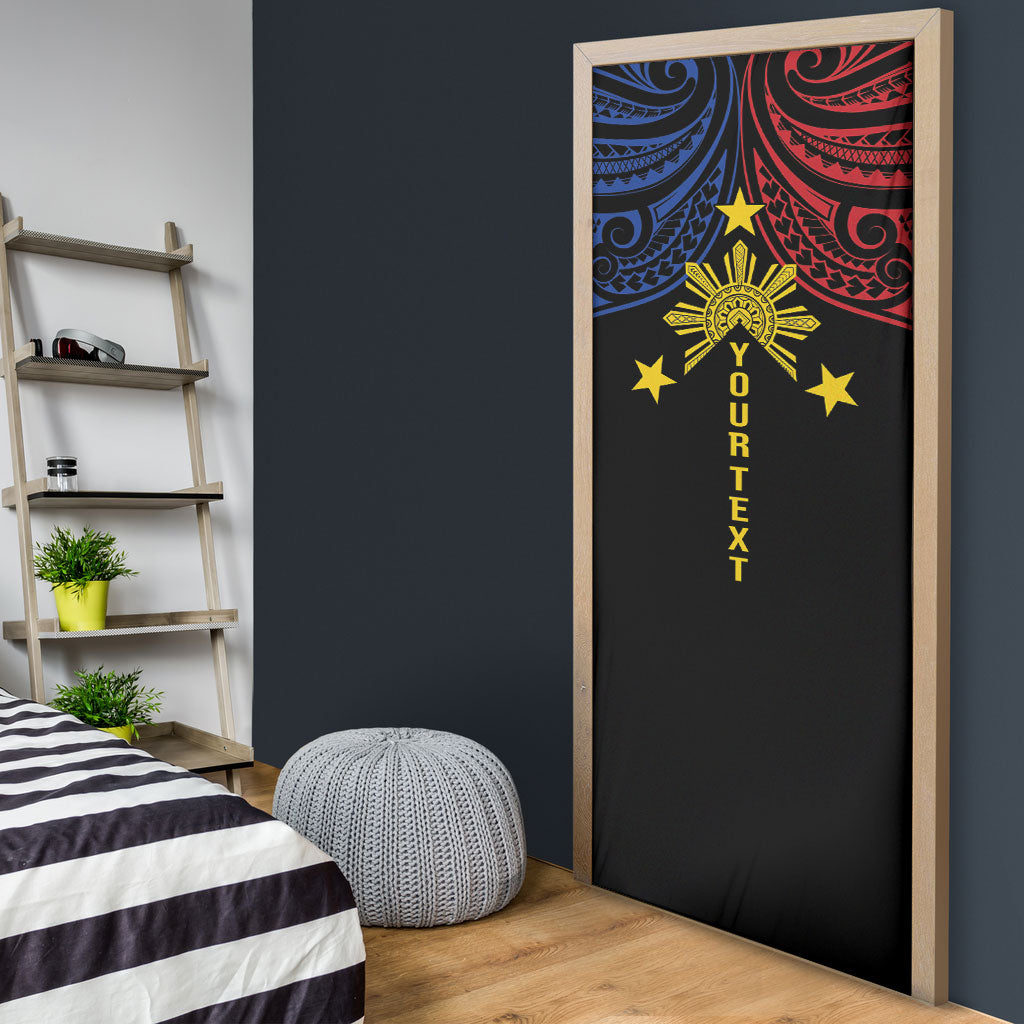 Philippines Heritage Personalized Door Cover Baybayin Philipinas Sun