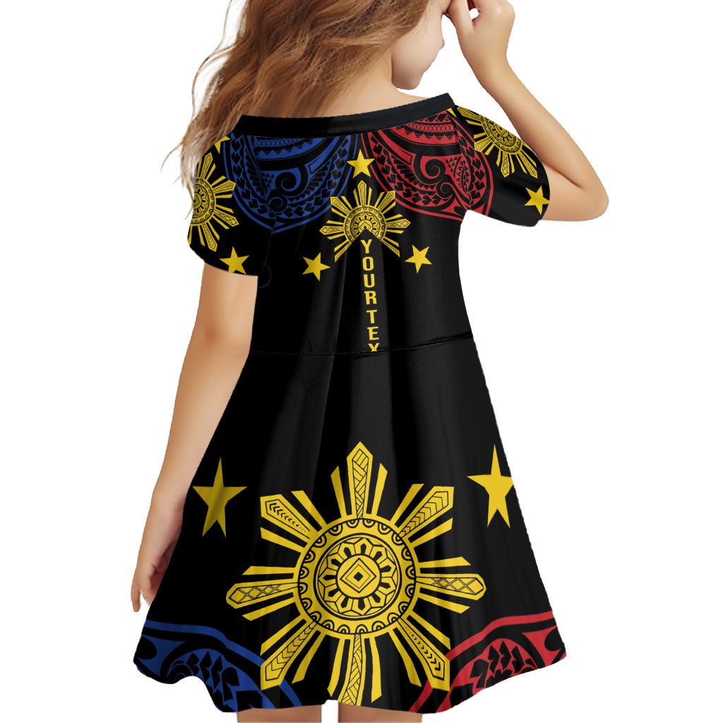 Philippines Heritage Personalized Family Matching Mermaid Dress and Hawaiian Shirt Baybayin Philipinas Sun