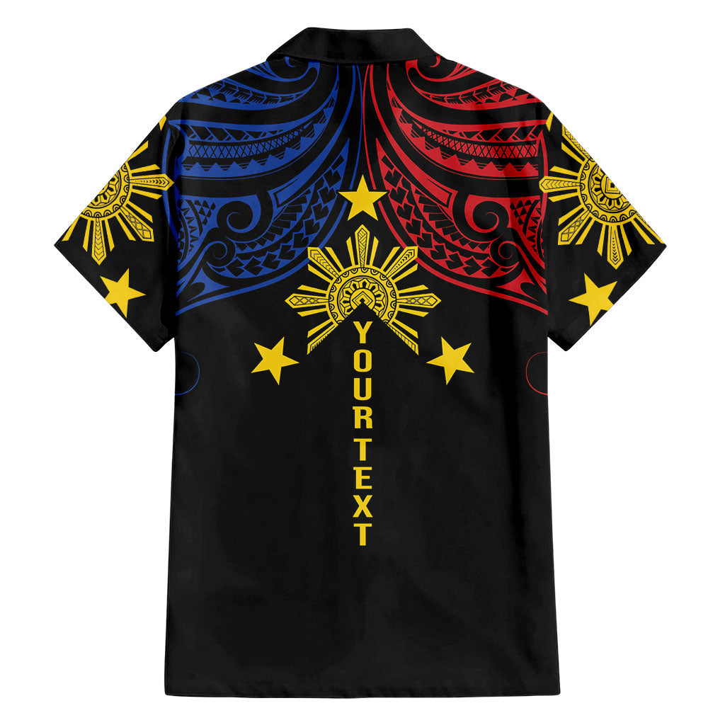 Philippines Heritage Personalized Family Matching Off The Shoulder Long Sleeve Dress and Hawaiian Shirt Baybayin Philipinas Sun LT7 - Polynesian Pride