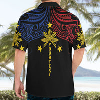 Philippines Heritage Personalized Hawaiian Shirt Baybayin Philipinas Sun