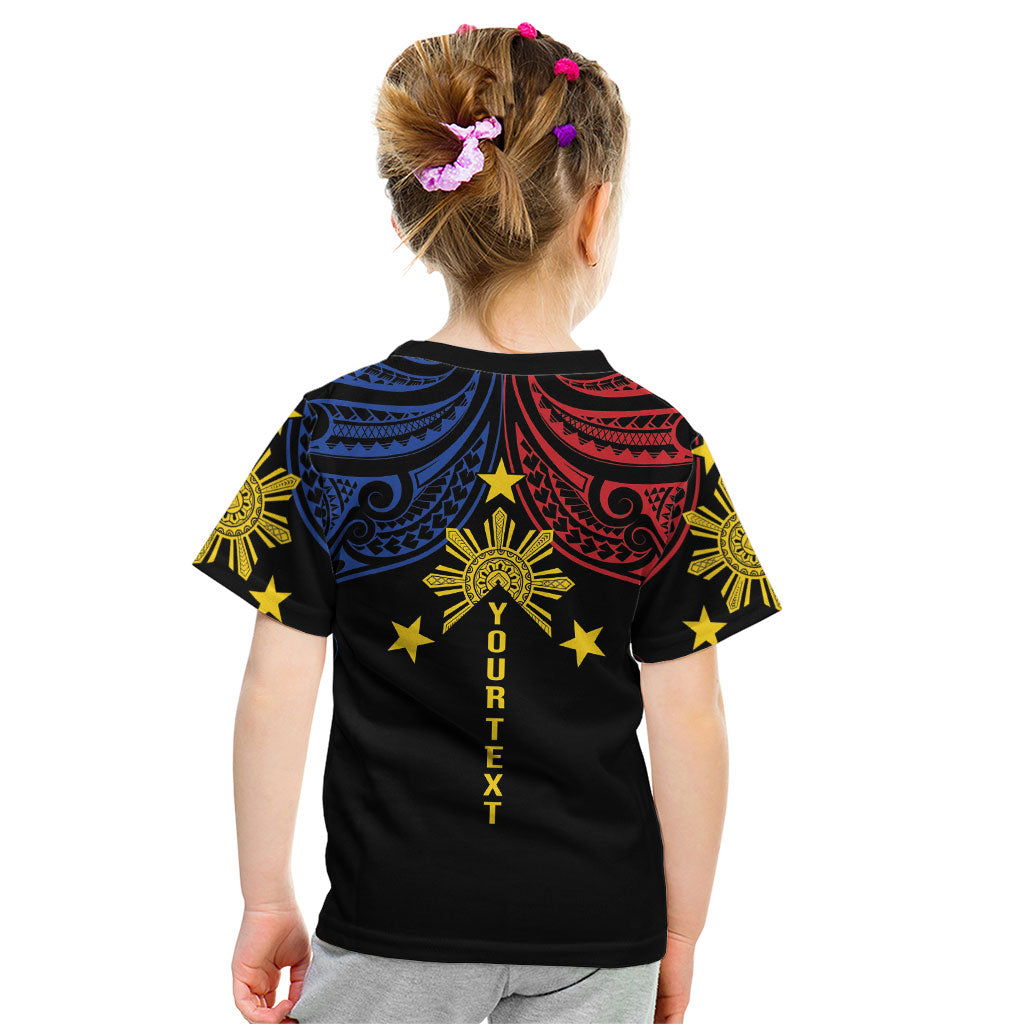 Philippines Heritage Personalized Kid T Shirt Baybayin Philipinas Sun