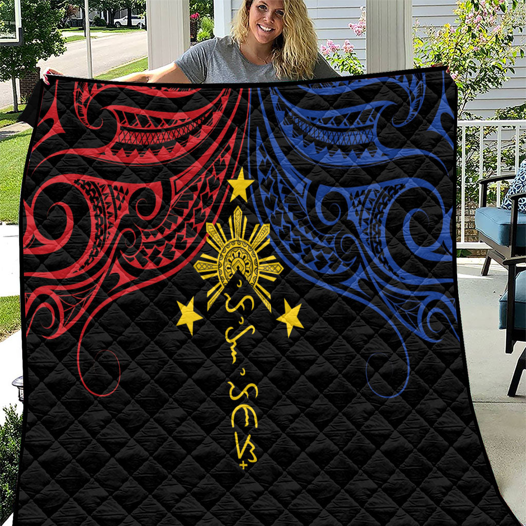 Philippines Heritage Quilt Baybayin Philipinas Sun