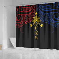 Philippines Heritage Shower Curtain Baybayin Philipinas Sun