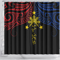 Philippines Heritage Shower Curtain Baybayin Philipinas Sun
