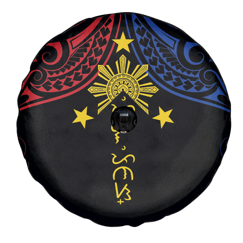 Philippines Heritage Spare Tire Cover Baybayin Philipinas Sun