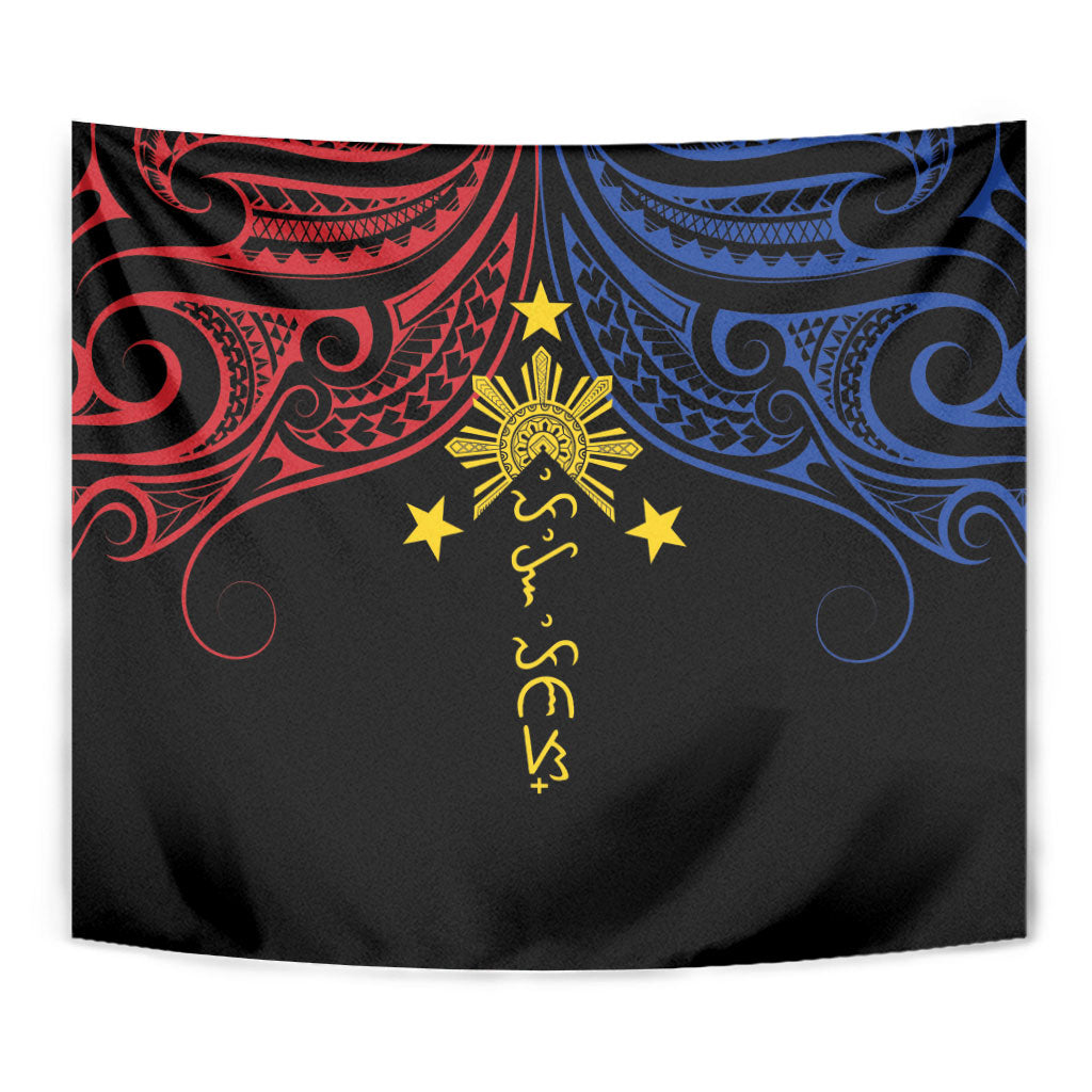 Philippines Heritage Tapestry Baybayin Philipinas Sun