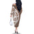 Polynesian Pride Off The Shoulder Long Sleeve Dress Polynesia Tribal - Tropical Brown LT7 - Polynesian Pride