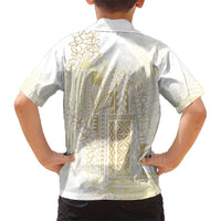 Samoa Lotu Tamaiti Mamanu Siapo Hawaiian Shirt Golden Plumeria - Polynesian Pride