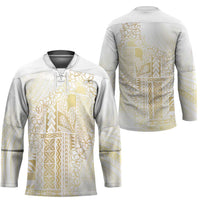Samoa Lotu Tamaiti Mamanu Siapo Hockey Jersey Golden Plumeria - Polynesian Pride