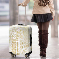 Samoa Lotu Tamaiti Mamanu Siapo Luggage Cover Golden Plumeria - Polynesian Pride