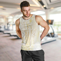 Samoa Lotu Tamaiti Mamanu Siapo Men Tank Top Golden Plumeria - Polynesian Pride