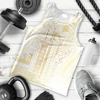 Samoa Lotu Tamaiti Mamanu Siapo Men Tank Top Golden Plumeria - Polynesian Pride