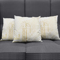 Samoa Lotu Tamaiti Mamanu Siapo Pillow Cover Golden Plumeria - Polynesian Pride