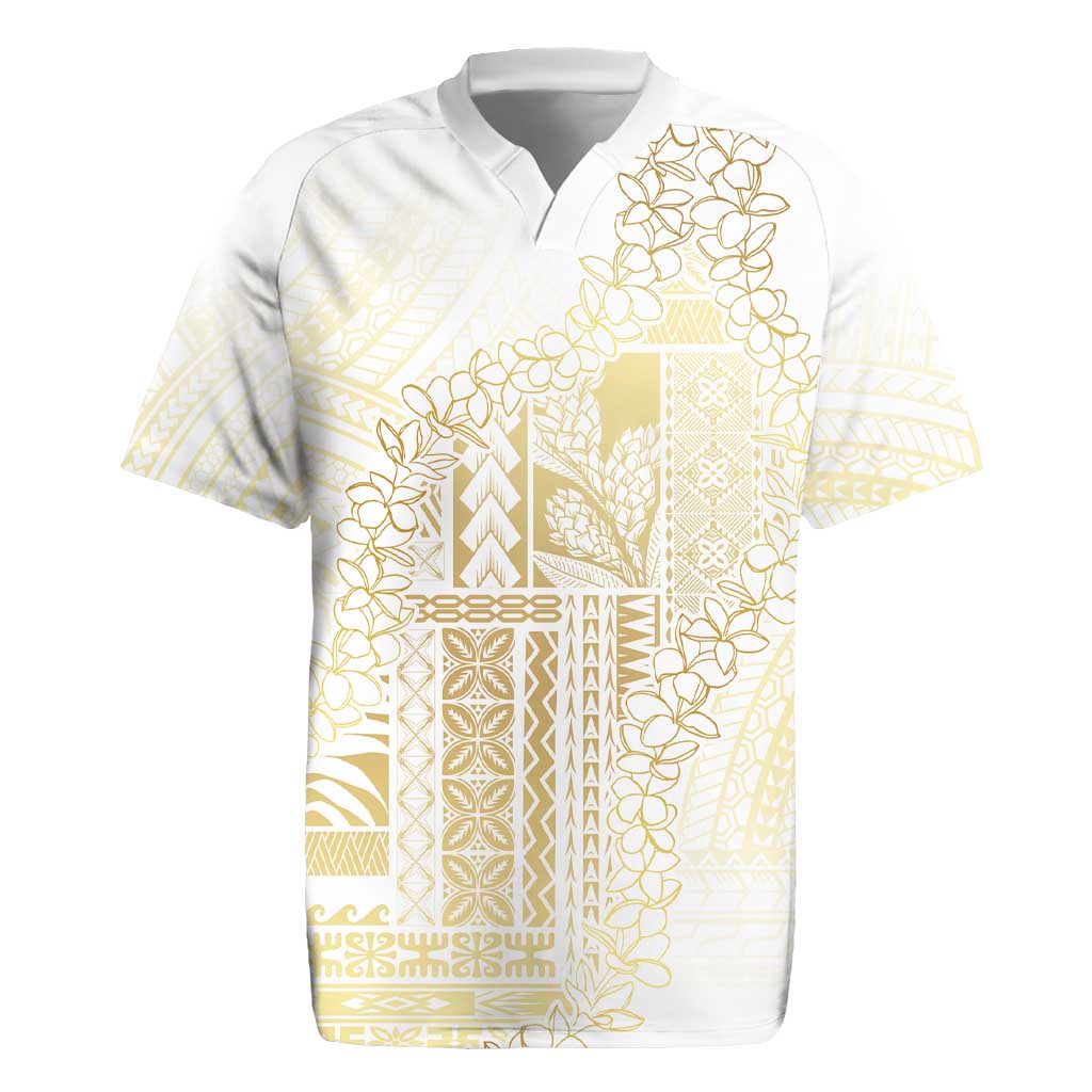 Samoa Lotu Tamaiti Mamanu Siapo Rugby Jersey Golden Plumeria - Polynesian Pride