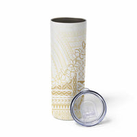 Samoa Lotu Tamaiti Mamanu Siapo Skinny Tumbler Golden Plumeria LT7 - Polynesian Pride