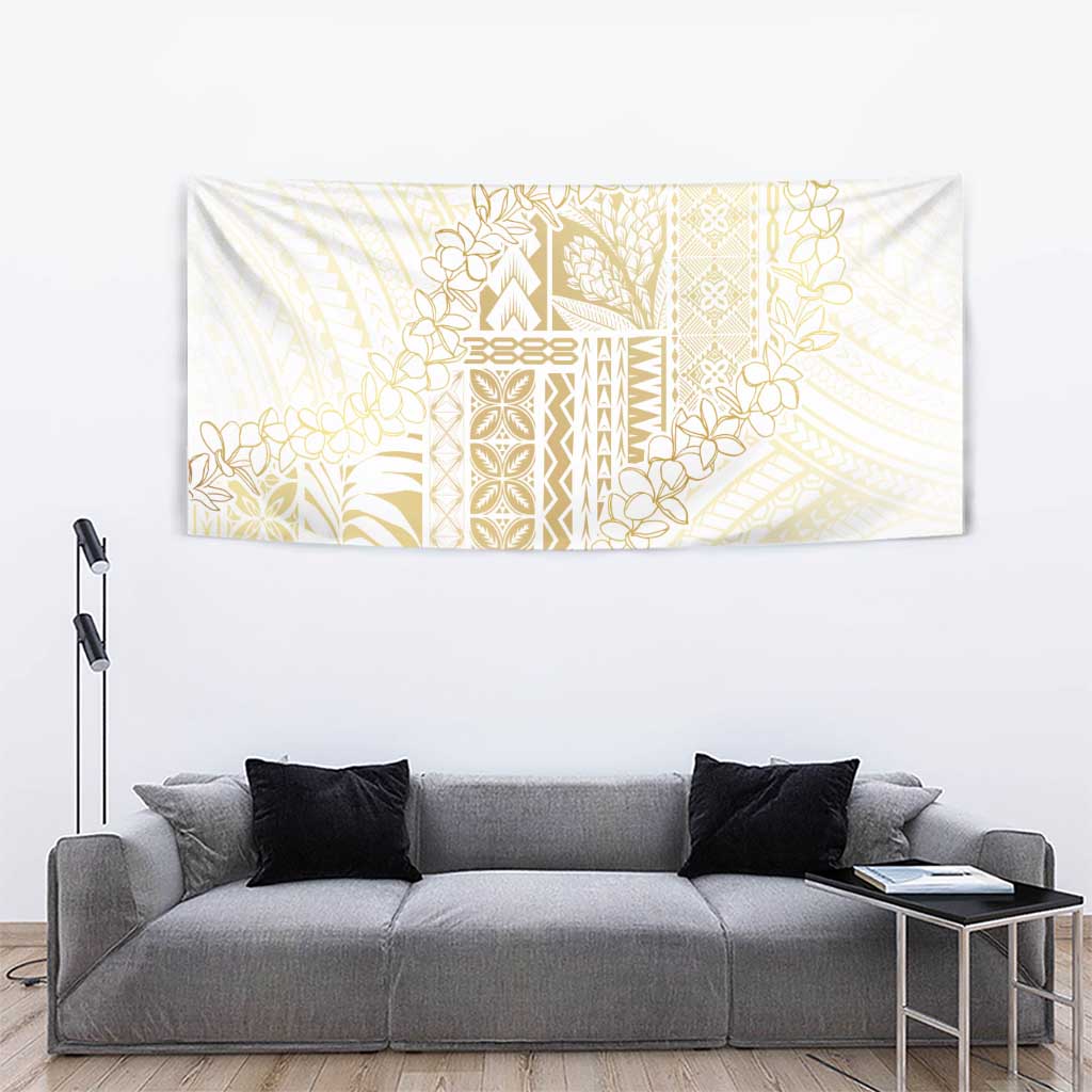 Samoa Lotu Tamaiti Mamanu Siapo Tapestry Golden Plumeria LT7 - Polynesian Pride