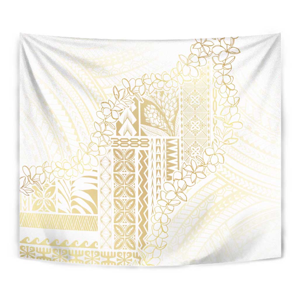 Samoa Lotu Tamaiti Mamanu Siapo Tapestry Golden Plumeria LT7 - Polynesian Pride