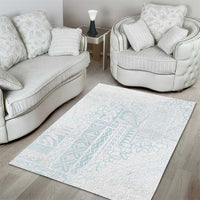 Samoa Lotu Tamaiti Mamanu Siapo Area Rug Off White Plumeria LT7 - Polynesian Pride