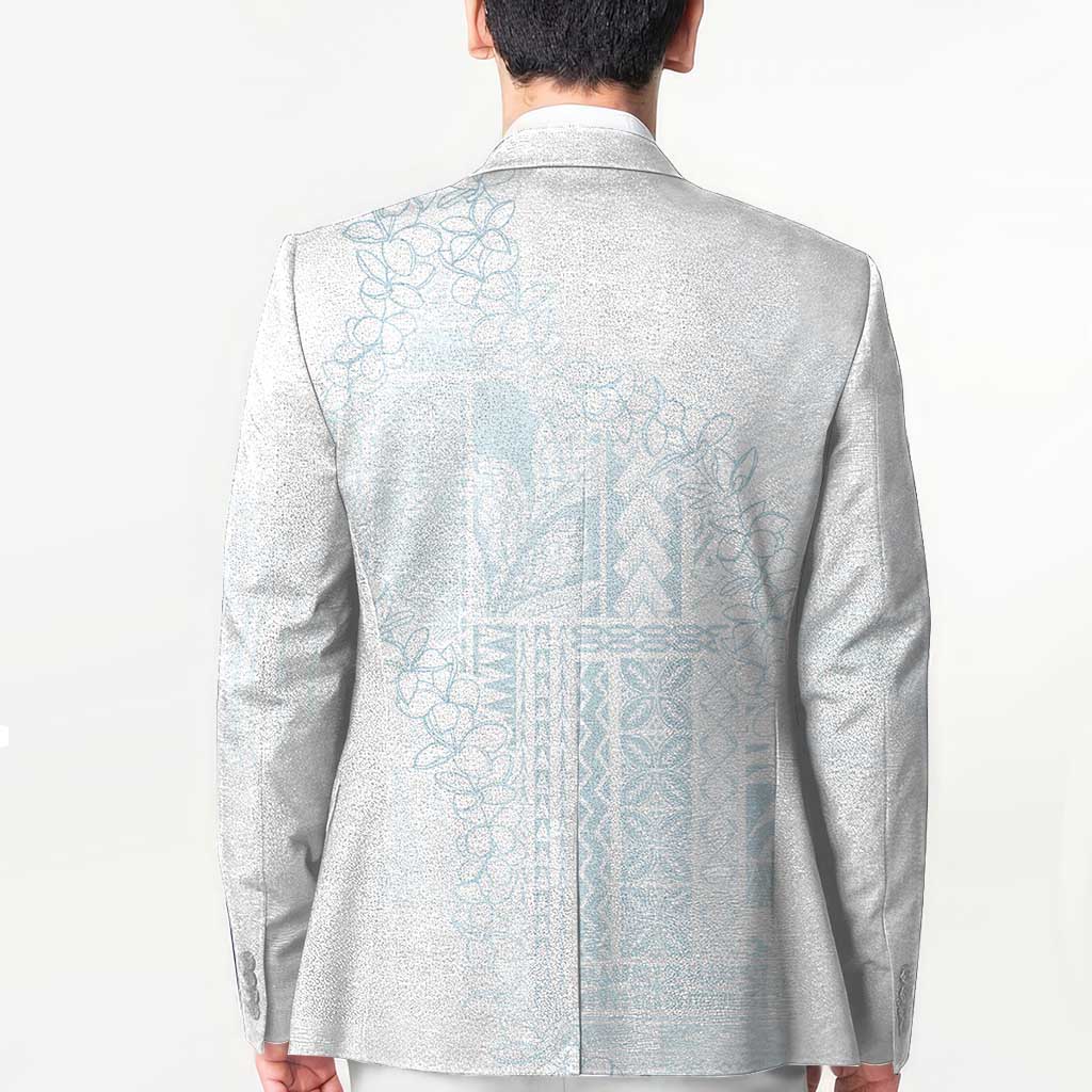 Samoa Lotu Tamaiti Mamanu Siapo Blazer Off White Plumeria - Polynesian Pride