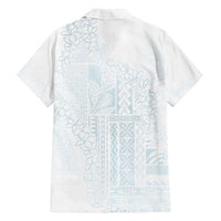 Samoa Lotu Tamaiti Mamanu Siapo Family Matching Puletasi and Hawaiian Shirt Off White Plumeria LT7 - Polynesian Pride