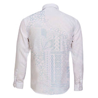 Samoa Lotu Tamaiti Mamanu Siapo Family Matching Short Sleeve Bodycon Dress and Hawaiian Shirt Off White Plumeria LT7 - Polynesian Pride