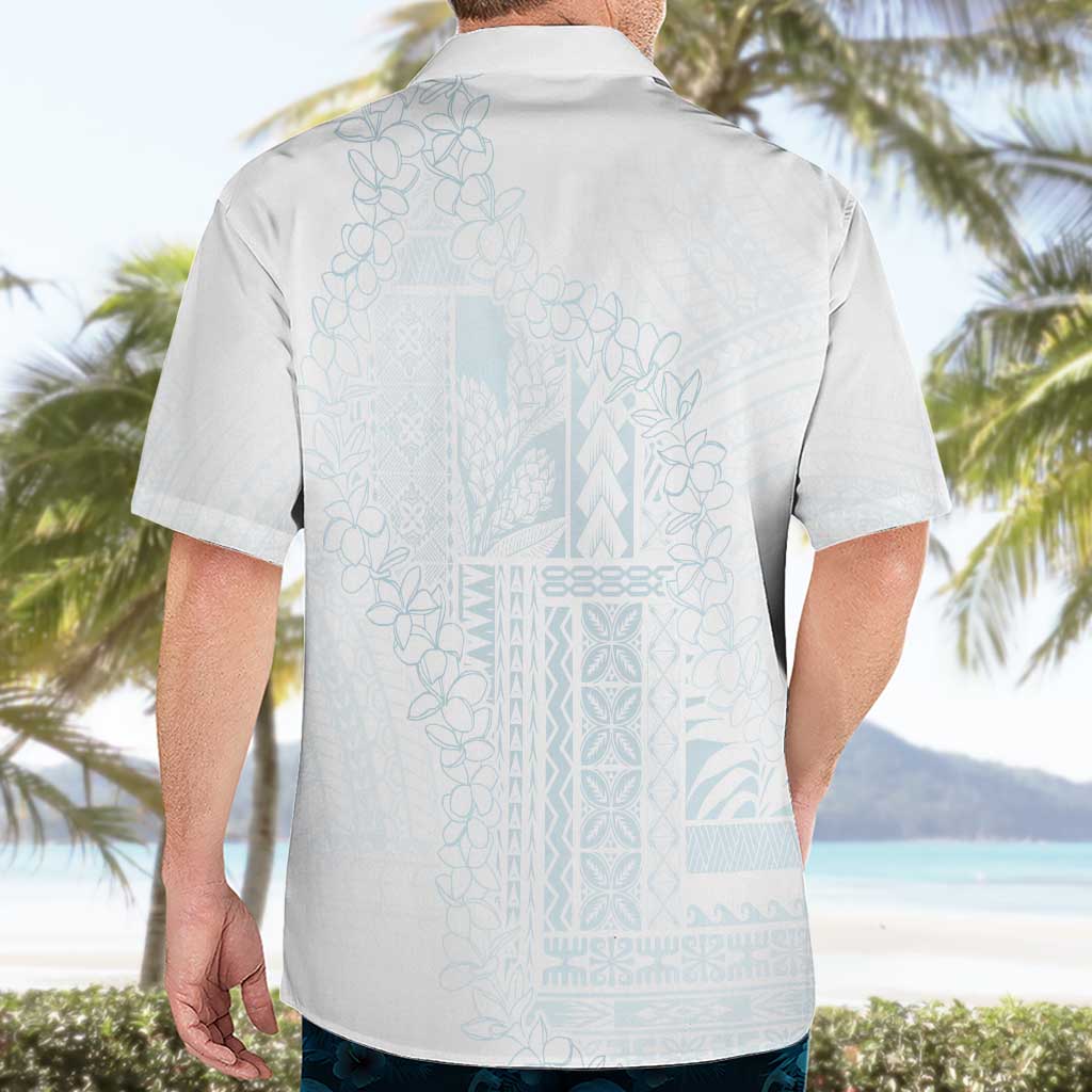 Samoa Lotu Tamaiti Mamanu Siapo Hawaiian Shirt Off White Plumeria - Polynesian Pride