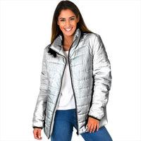 Samoa Lotu Tamaiti Mamanu Siapo Padded Jacket Off White Plumeria - Polynesian Pride