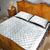 Samoa Lotu Tamaiti Mamanu Siapo Quilt Bed Set Off White Plumeria - Polynesian Pride