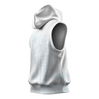 Samoa Lotu Tamaiti Mamanu Siapo Sleeveless Hoodie Off White Plumeria - Polynesian Pride