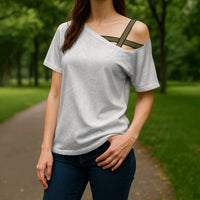 Samoa Lotu Tamaiti Ivory Cross Shoulder Shirt Teuila Tatau - Polynesian Pride