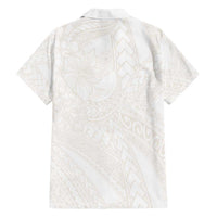 Samoa Lotu Tamaiti Ivory Family Matching Long Sleeve Bodycon Dress and Hawaiian Shirt Teuila Tatau LT7 - Polynesian Pride