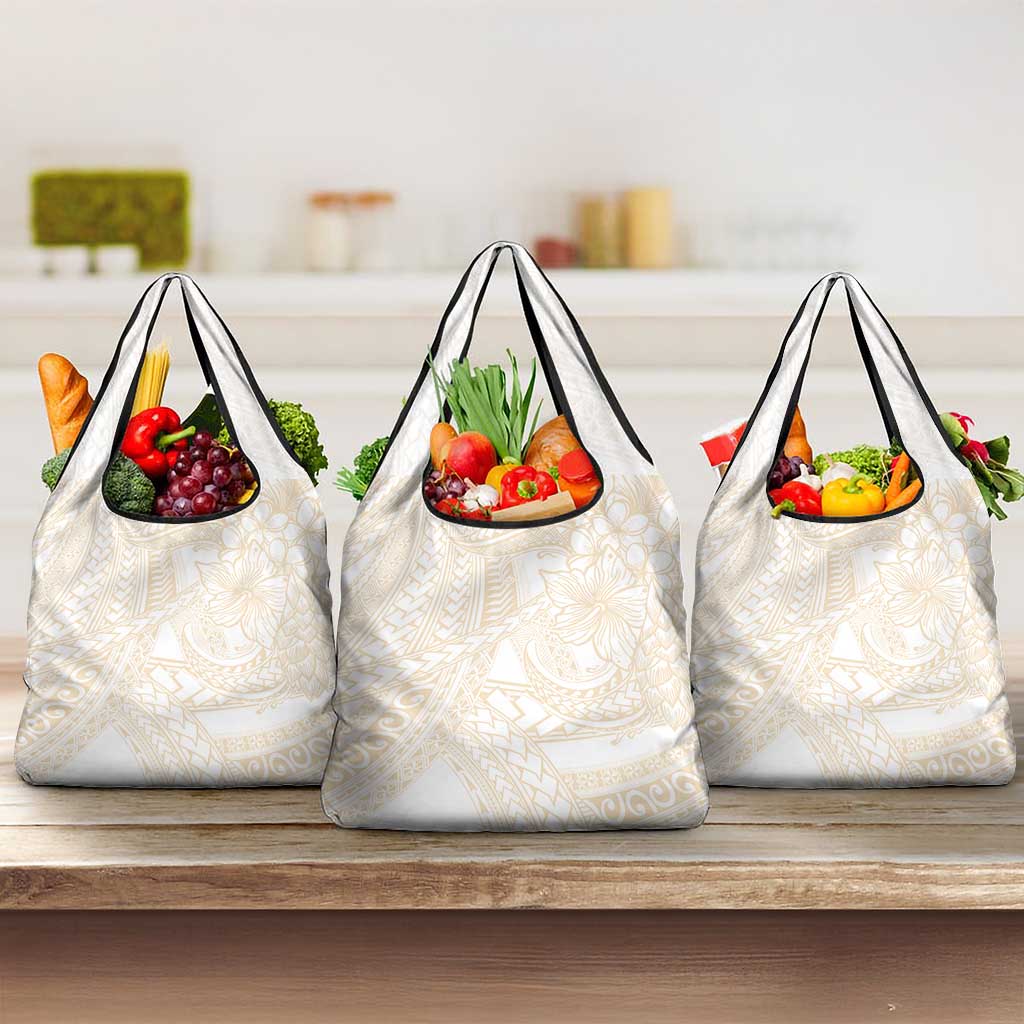 Samoa Lotu Tamaiti Ivory Grocery Bag Teuila Tatau - Polynesian Pride