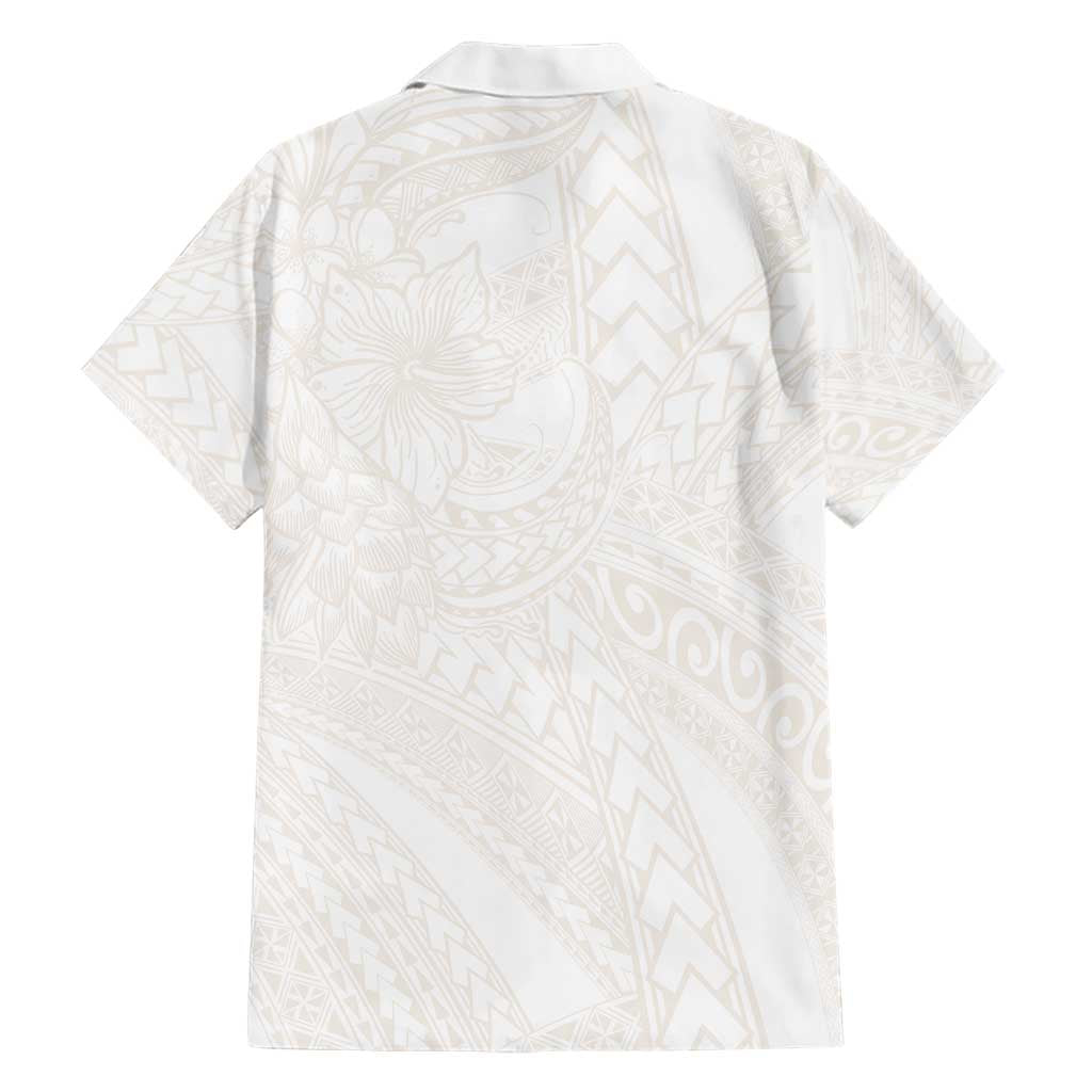 Samoa Lotu Tamaiti Ivory Hawaiian Shirt Teuila Tatau - Polynesian Pride