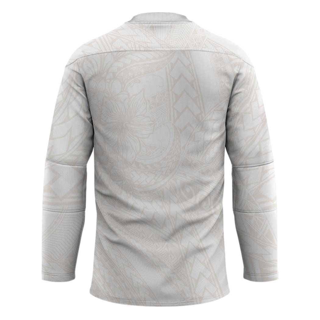 Samoa Lotu Tamaiti Ivory Hockey Jersey Teuila Tatau - Polynesian Pride