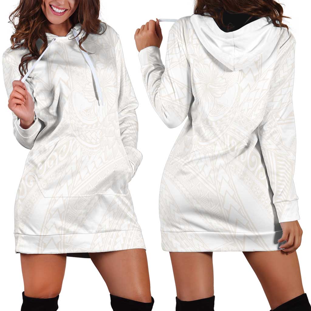 Samoa Lotu Tamaiti Ivory Hoodie Dress Teuila Tatau - Polynesian Pride