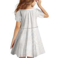 Samoa Lotu Tamaiti Ivory Kid Short Sleeve Dress Teuila Tatau - Polynesian Pride