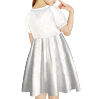 Samoa Lotu Tamaiti Ivory Kid Short Sleeve Dress Teuila Tatau - Polynesian Pride