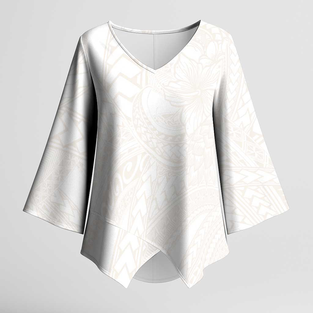 Samoa Lotu Tamaiti Ivory Kimono Sleeve Blouse Teuila Tatau - Polynesian Pride