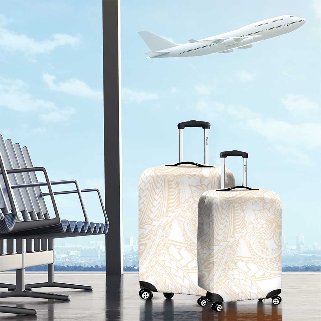Samoa Lotu Tamaiti Ivory Luggage Cover Teuila Tatau - Polynesian Pride