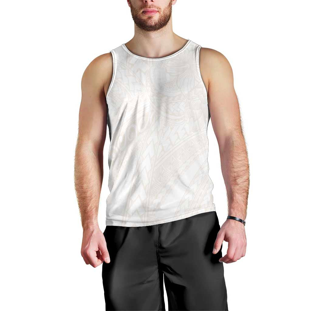 Samoa Lotu Tamaiti Ivory Men Tank Top Teuila Tatau - Polynesian Pride