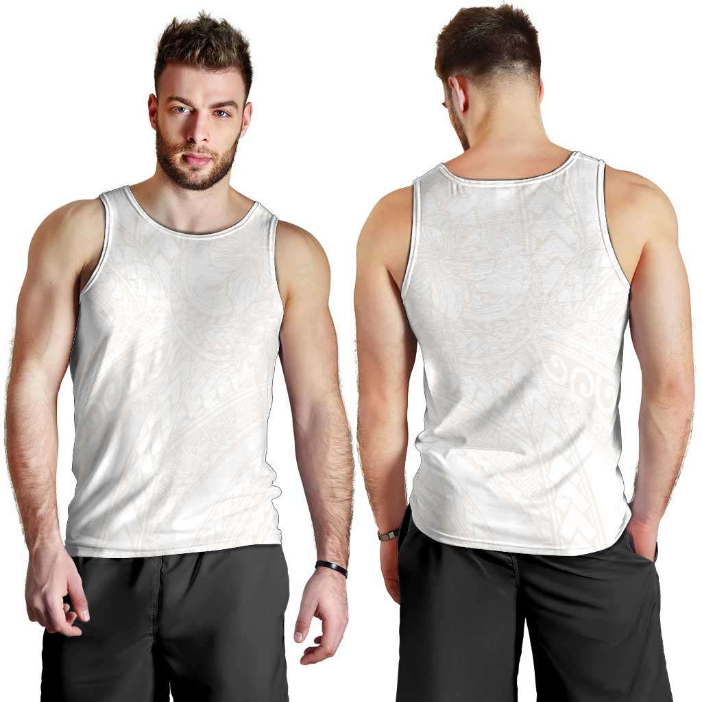 Samoa Lotu Tamaiti Ivory Men Tank Top Teuila Tatau - Polynesian Pride