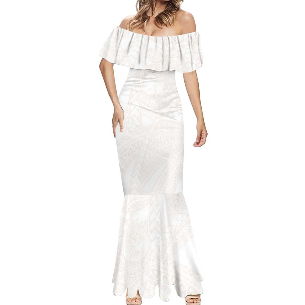 Samoa Lotu Tamaiti Ivory Mermaid Dress Teuila Tatau - Polynesian Pride