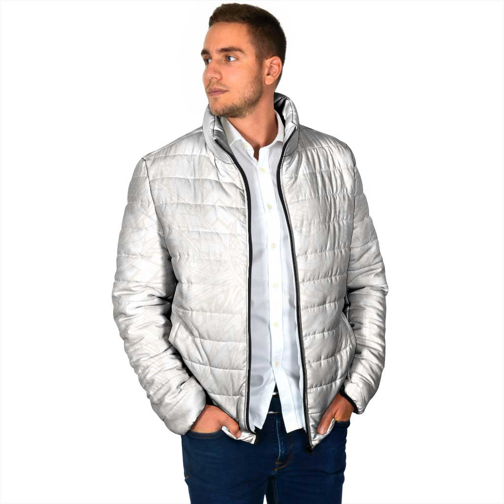 Samoa Lotu Tamaiti Ivory Padded Jacket Teuila Tatau - Polynesian Pride