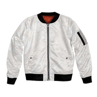 Samoa Lotu Tamaiti Ivory Sleeve Zip Bomber Jacket Teuila Tatau - Polynesian Pride
